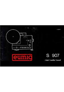 Eumig S 907 manual. Camera Instructions.